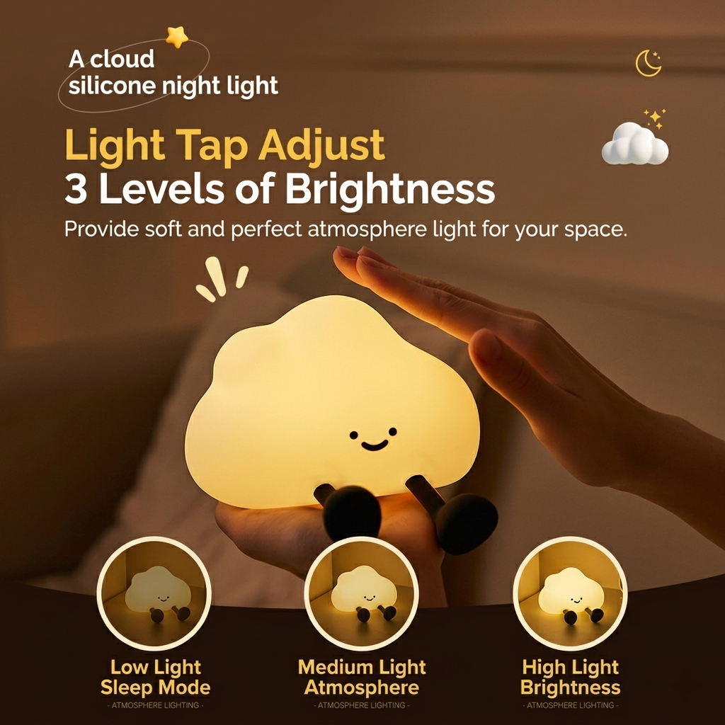 Dreamy Days: Soft Touch Cloud Lamp